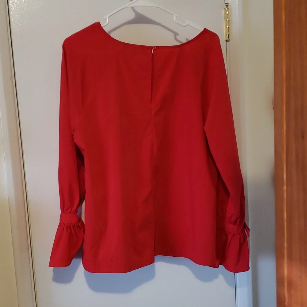 Marled Red Fiesta Blouse - Picture 2 of 9